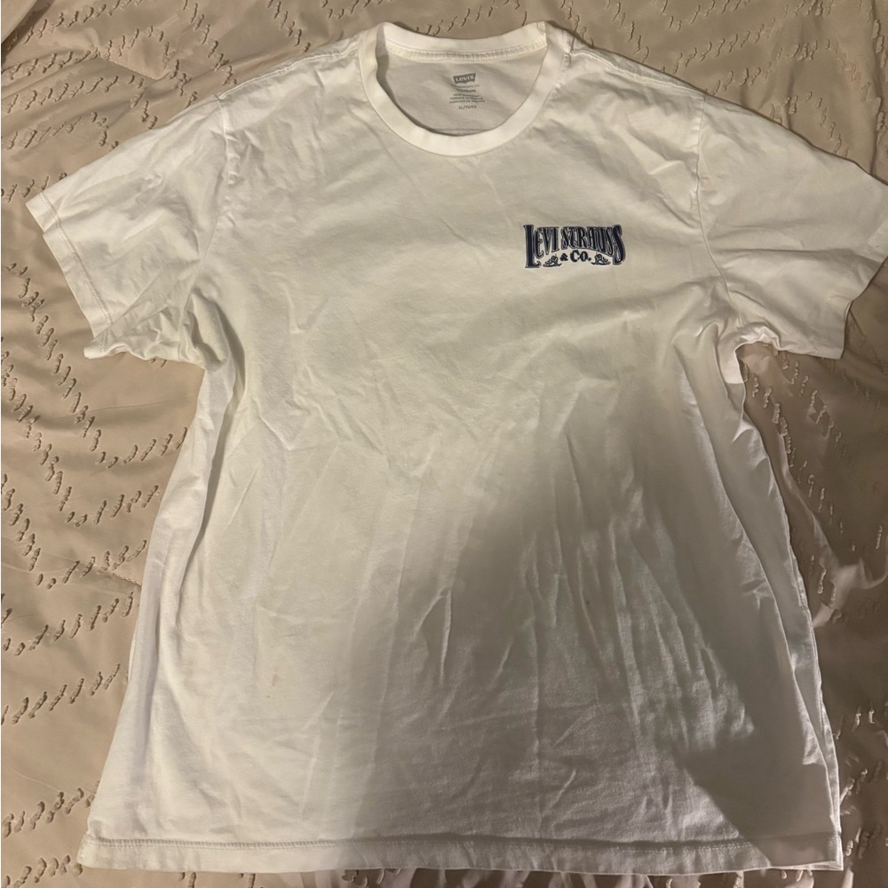White/Navy Blue Levi T-Shirt
